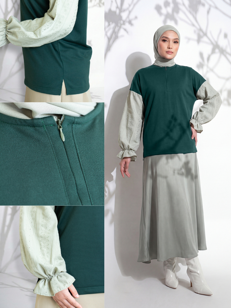 Hijacket Blossom Sweatshirt Muslimah Daily Wear Busui Friendly & Stylish