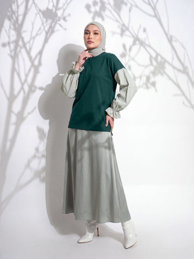 Hijacket Blossom Sweatshirt Muslimah Daily Wear Busui Friendly & Stylish