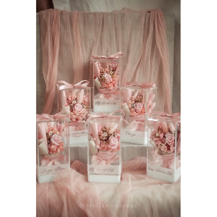 StellarCoronae - Mini Bouquet in the Block (MBP06-MBP10) | Bouquet bunga | Bunga Kering | Bouquet Akrilik | Hadiah | Kad