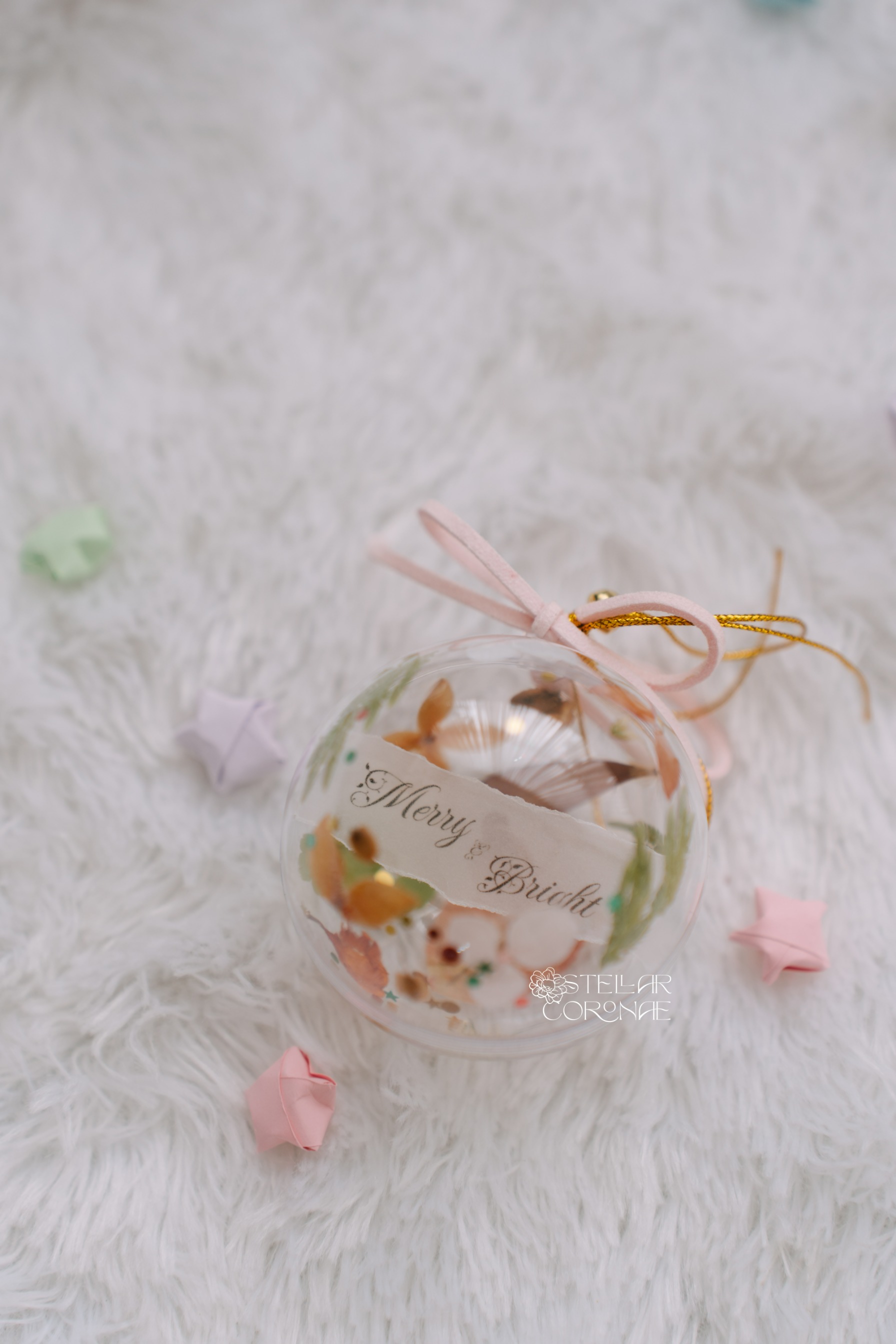 StellarCoronae - Floral Twinkle Bells | Baubles Pressed Flowers
