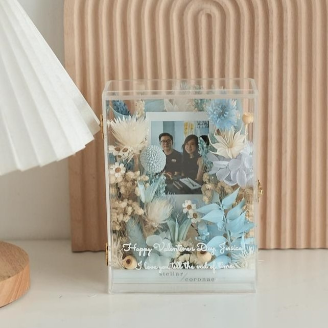 StellarCoronae - Small Flower Photo Box | Frame Foto | Bunga Kering | Bunga Asli | Kado Hari Ibu | Mother's Day Gift | H