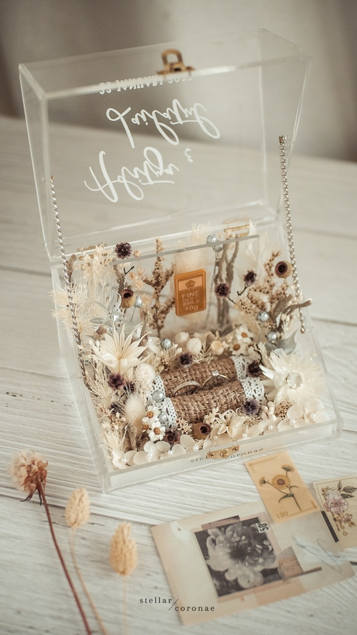 StellarCoronae - Dowry Box Chain dengan Dudukan Cincin Goni Panjang