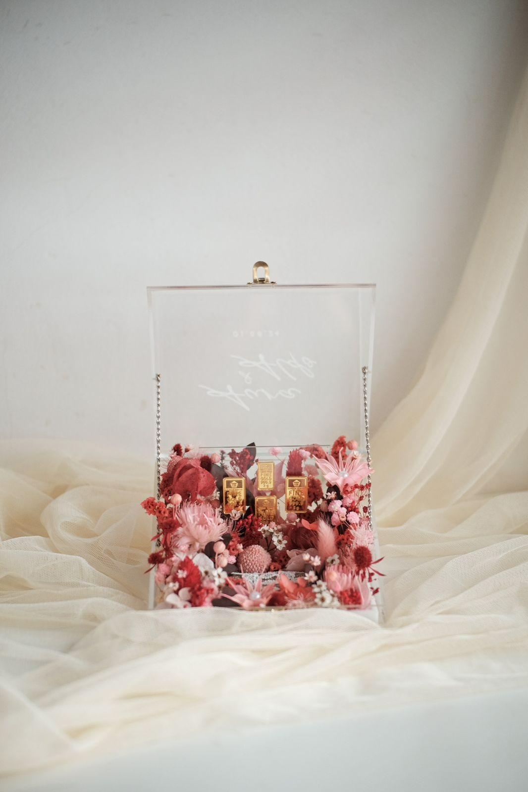 StellarCoronae - Dowry Box Chain dengan Dudukan Cincin Goni Panjang