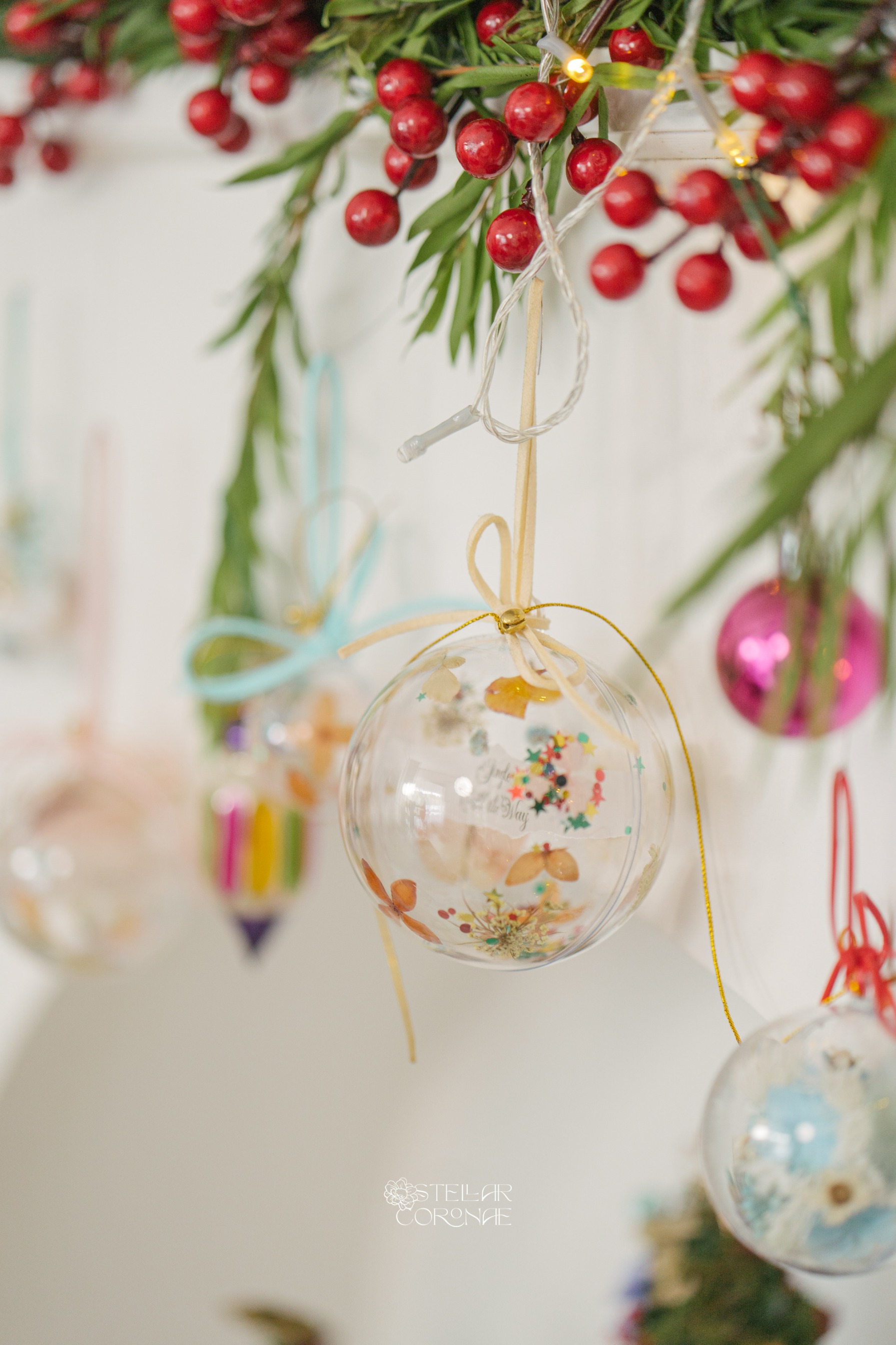 StellarCoronae - Floral Twinkle Bells | Baubles Pressed Flowers