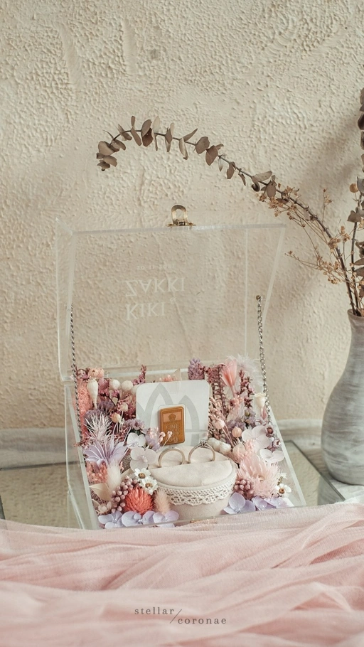 Image of StellarCoronae - Dowry Box Chain dengan Bantalan Cincin Bulat