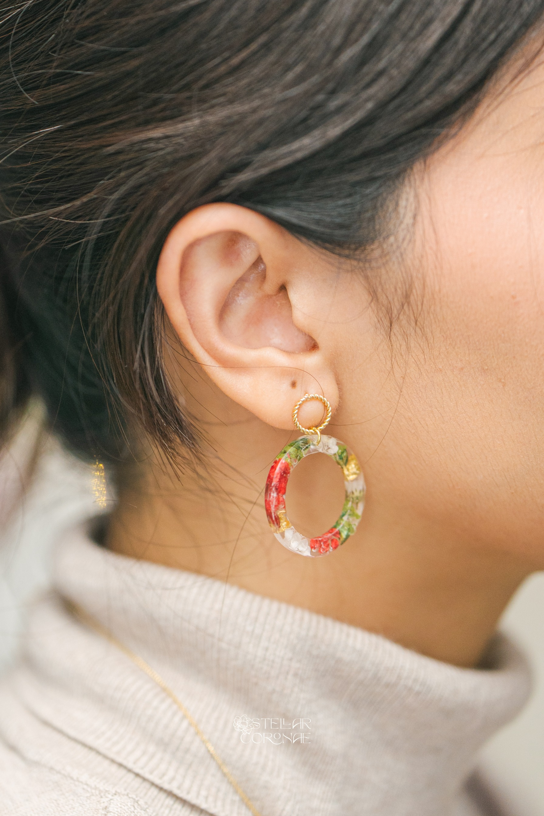 StellarCoronae - Christmas Mix Match Wreath Earrings