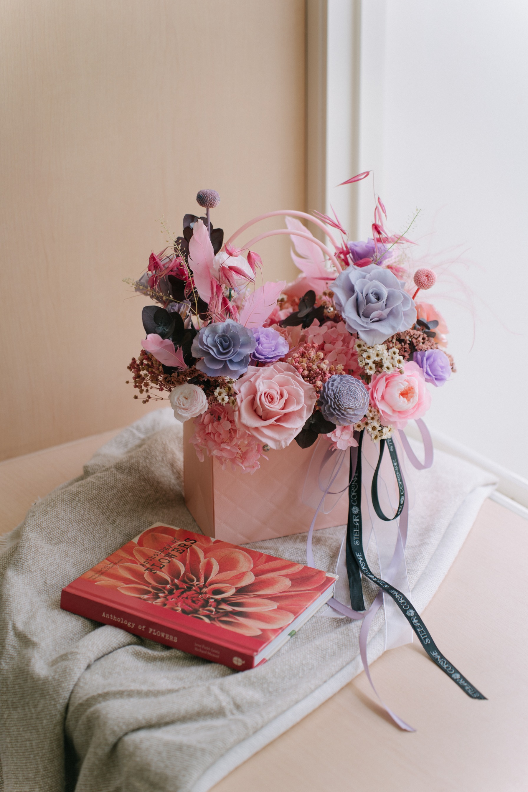 Flower Bag Large | Rangkaian Bunga Kering dalam Tas Jinjing