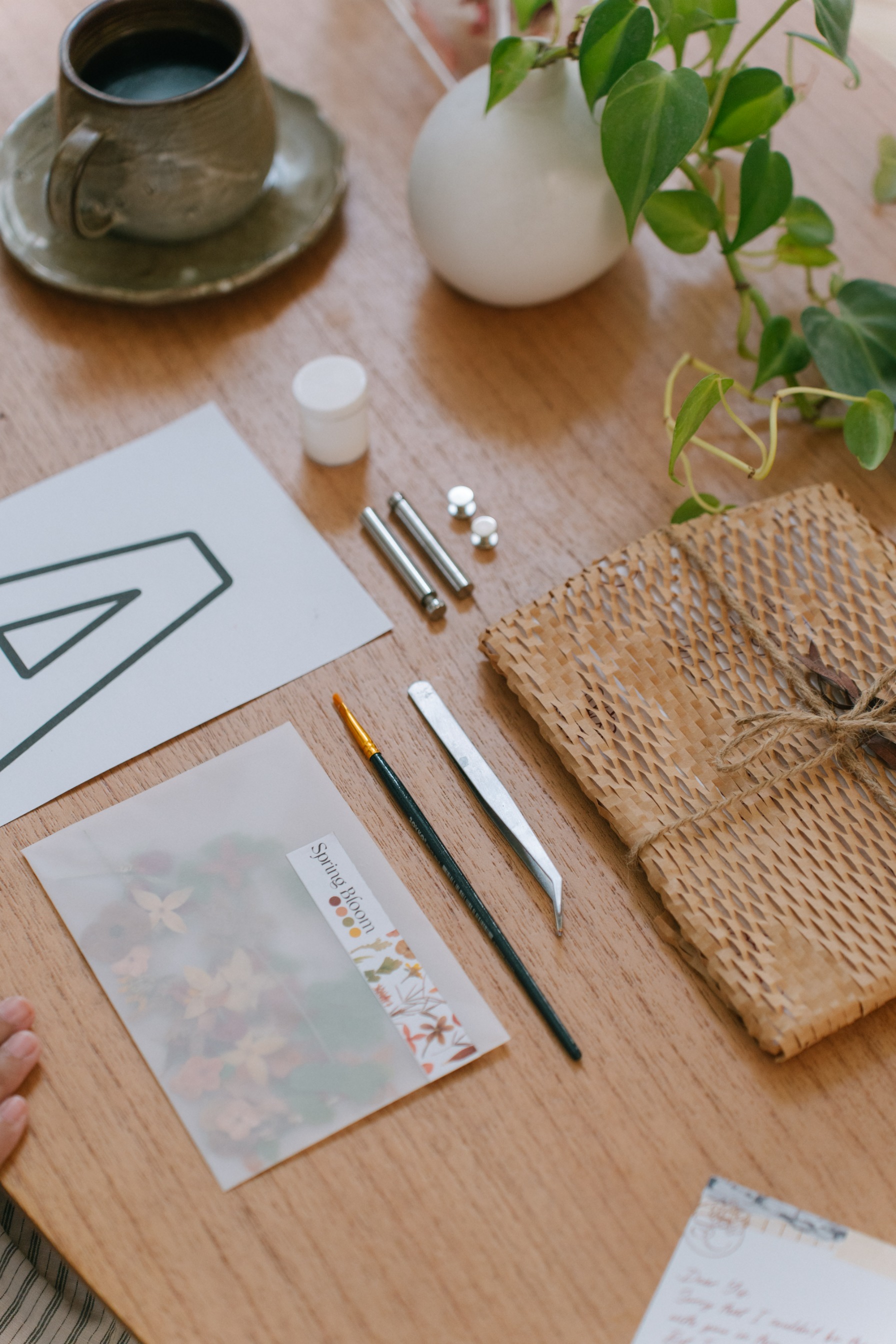 StellarCoronae - DIY KIT Pressed Flowers Letter Creation | DIY KIT Bunga Kering pada Akrilik Frame | Hadiah | Kado Valentine 
