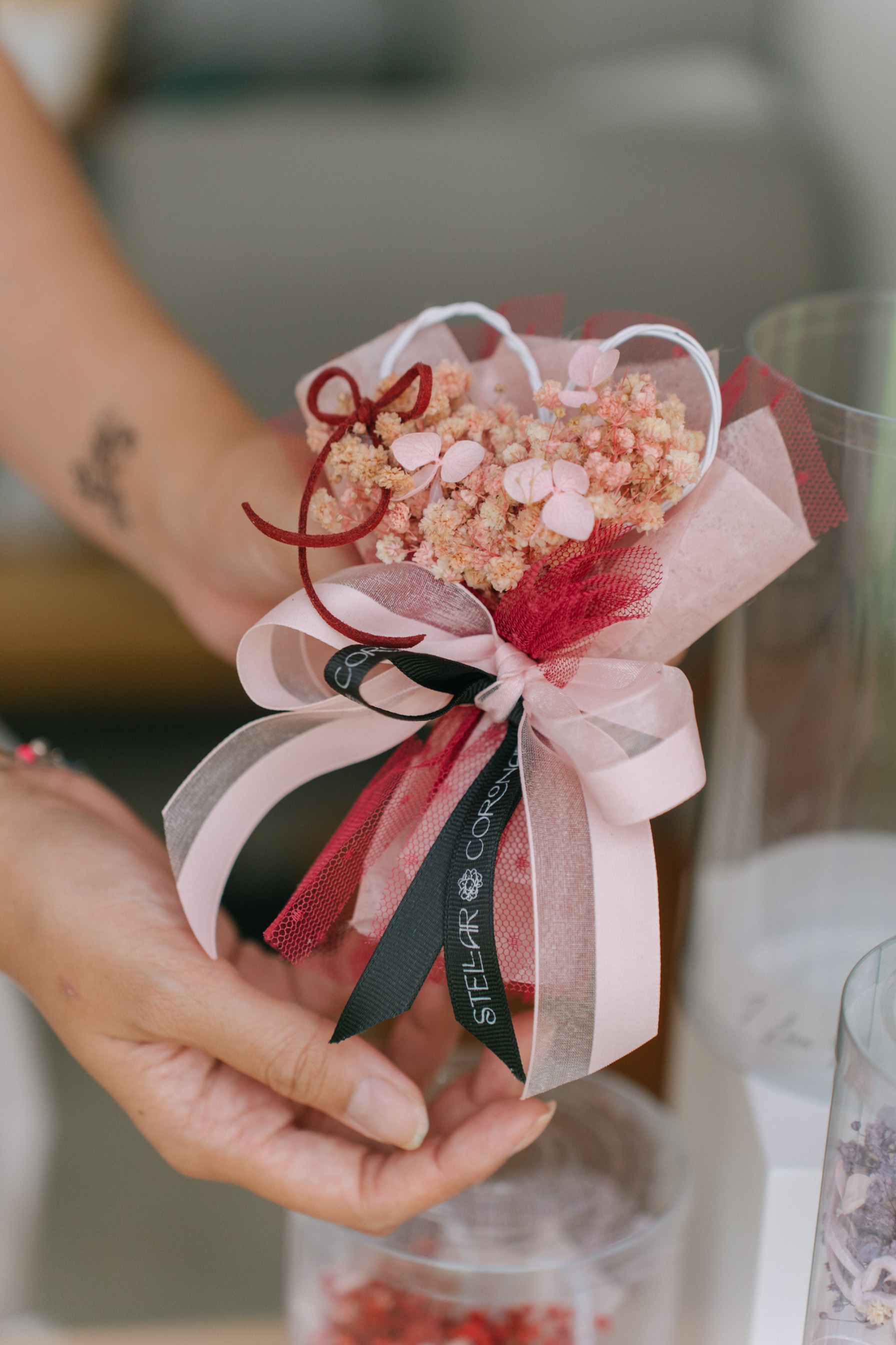 StellarCoronae - Mini Bouquet Love in Tube | Buket Bunga Kering | Hadiah Kado Valentine