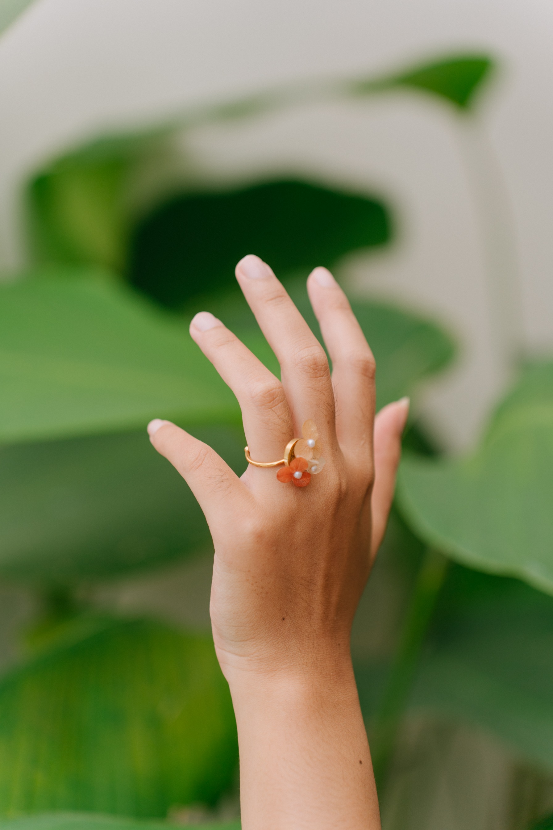 StellarCoronae - Chromaflora Ring | Cincin Handmade dari Bunga Asli Hydrangea 