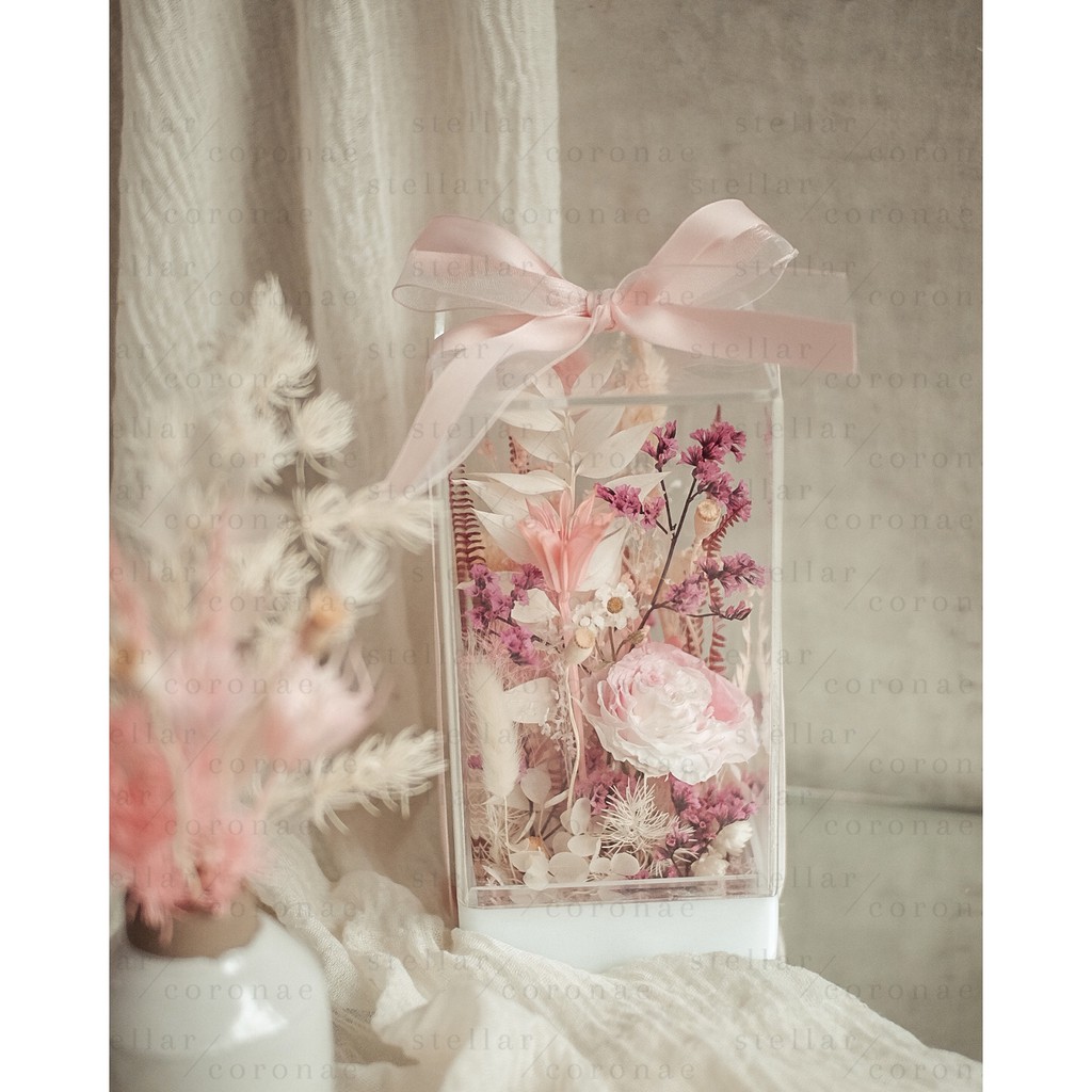 StellarCoronae - Flower Block Seri Colourful | Bunga Kering | Hiasan Bunga | Hadiah | Kado | Kado Hari Ibu | Mother's D