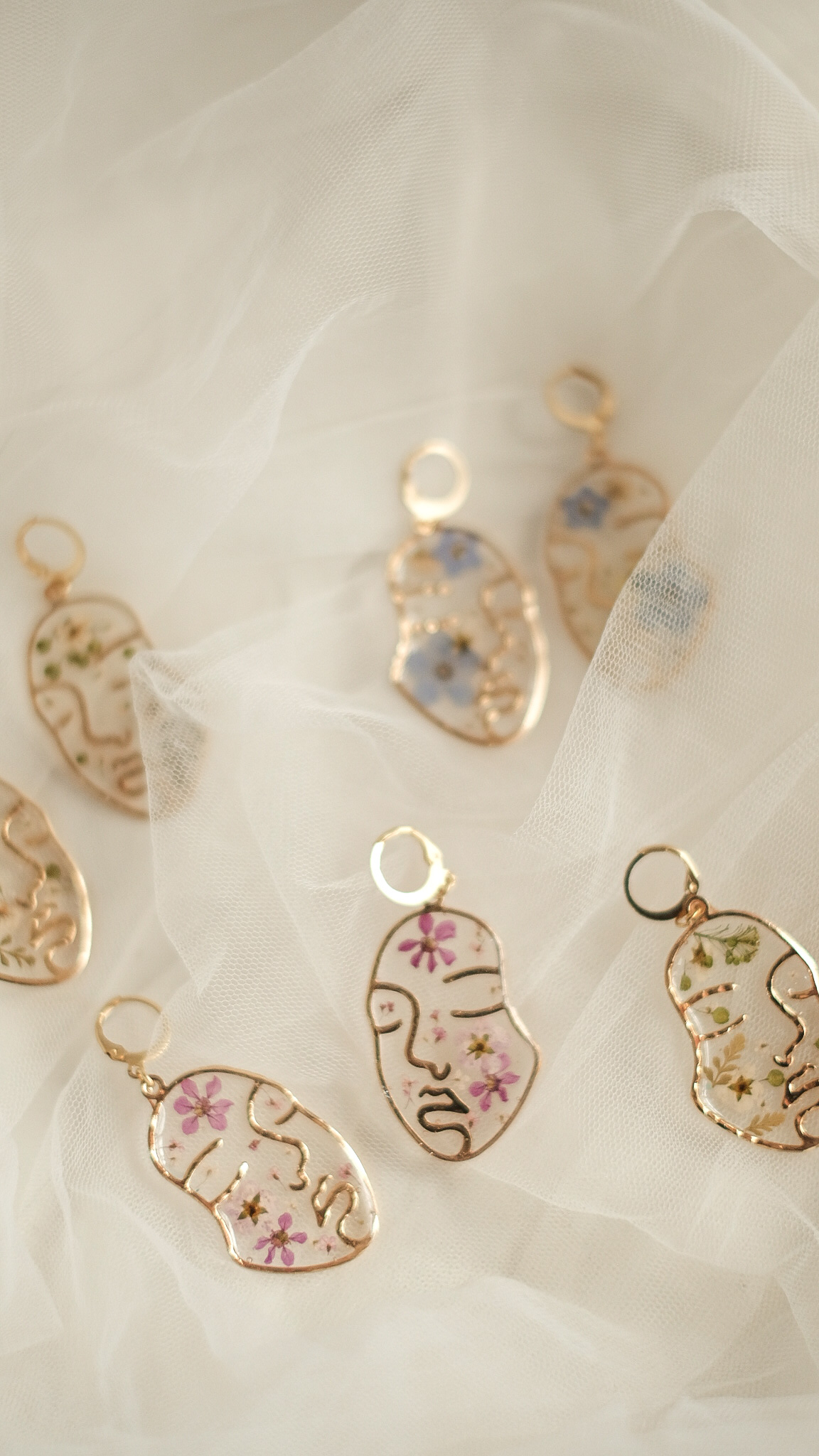 StellarCoronae - Face Electroplated Earrings