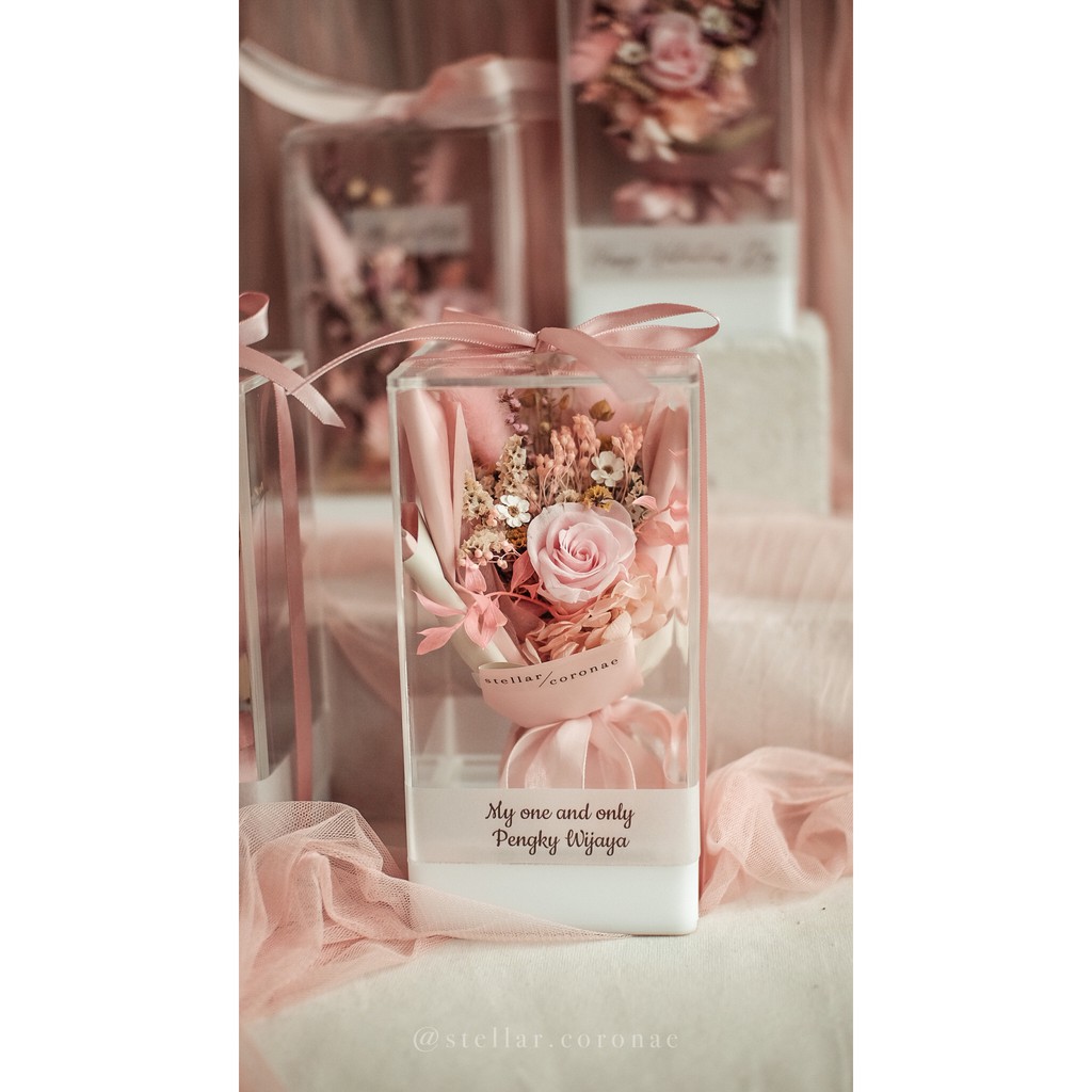 stellarcoronae - Mini Bouquet in the Block (MBP01 - MBP05) | Bouquet Bunga | Bunga Kering | Bouquet Akrilik | Hadiah | K