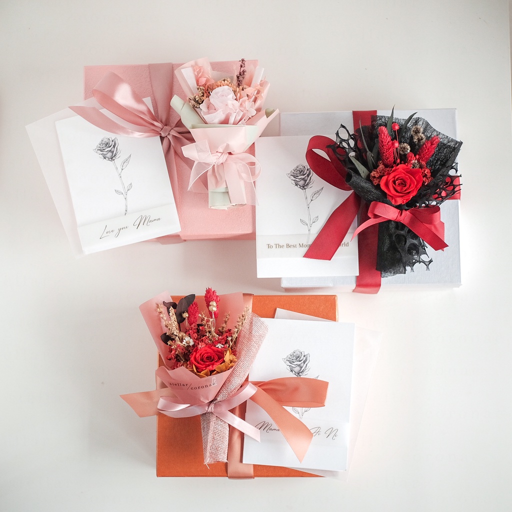 StellarCoronae - Mini Bouquet in the Box | Gift Box | Box Bunga | Bouquet Bunga | Hadiah | Kado