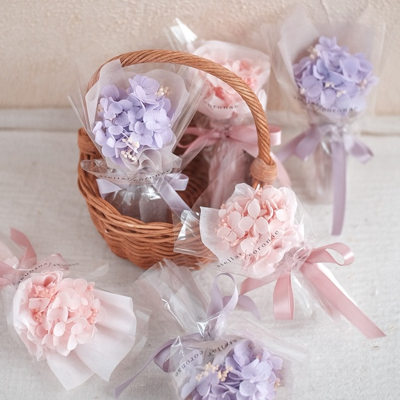 StellarCoronae - Mini Bouquet Hydrangea | Bouquet Bunga | Bunga Kering | Hadiah | Kado