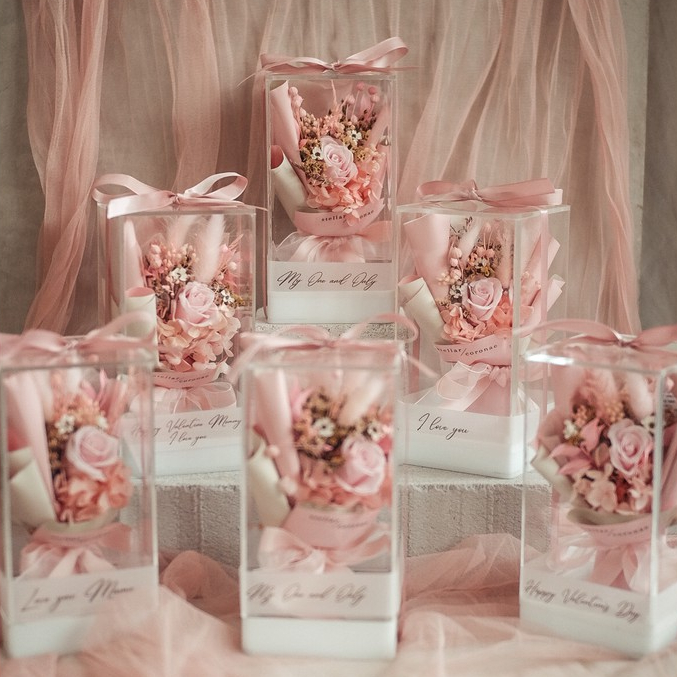 stellarcoronae - Mini Bouquet in the Block (MBP01 - MBP05) | Bouquet Bunga | Bunga Kering | Bouquet Akrilik | Hadiah | K