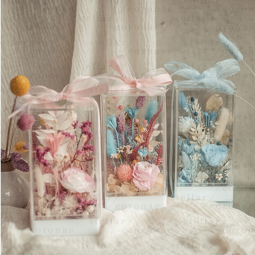 StellarCoronae - Flower Block Seri Colourful | Bunga Kering | Hiasan Bunga | Hadiah | Kado | Kado Hari Ibu | Mother's D