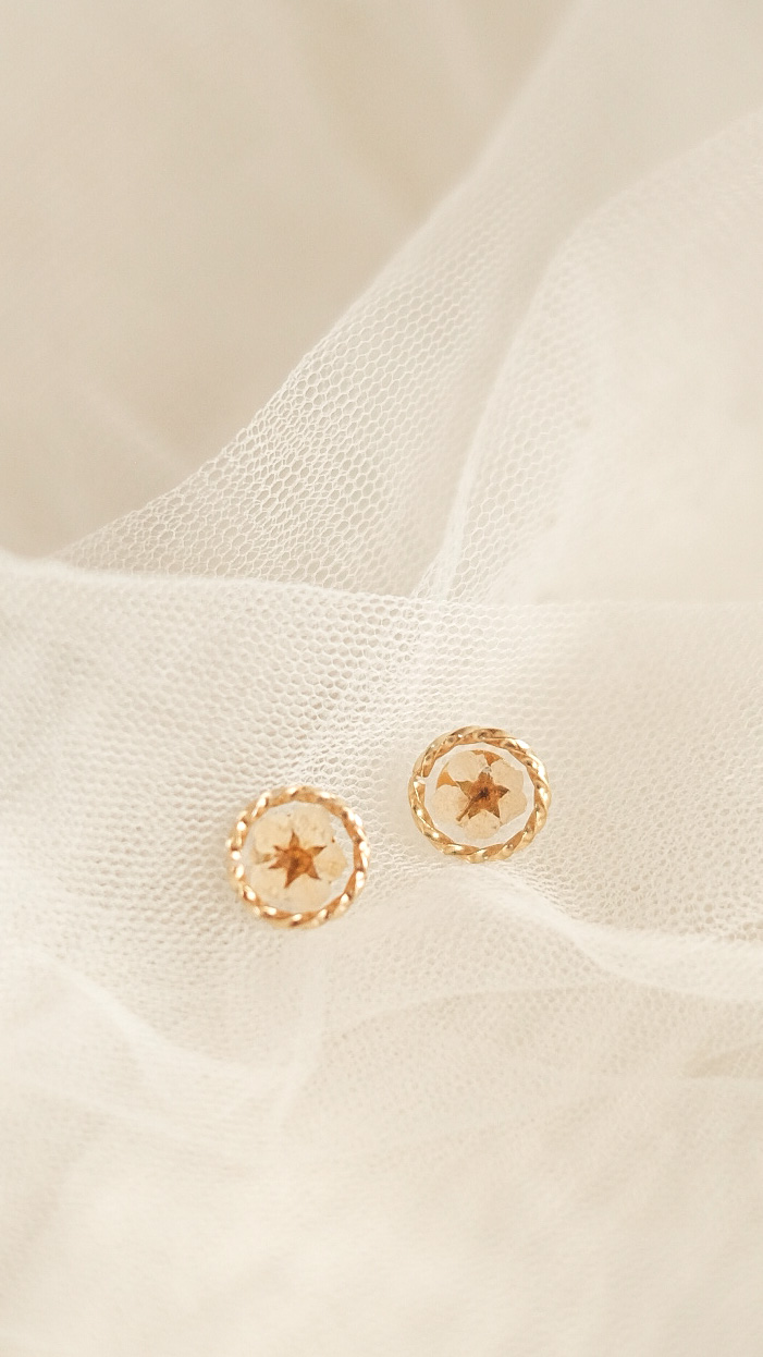 StellarCoronae - Ring Circle Studs Earrings