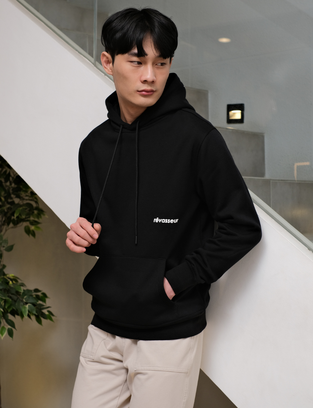 Revasseur Pullover Hoodie Obsidian Black
