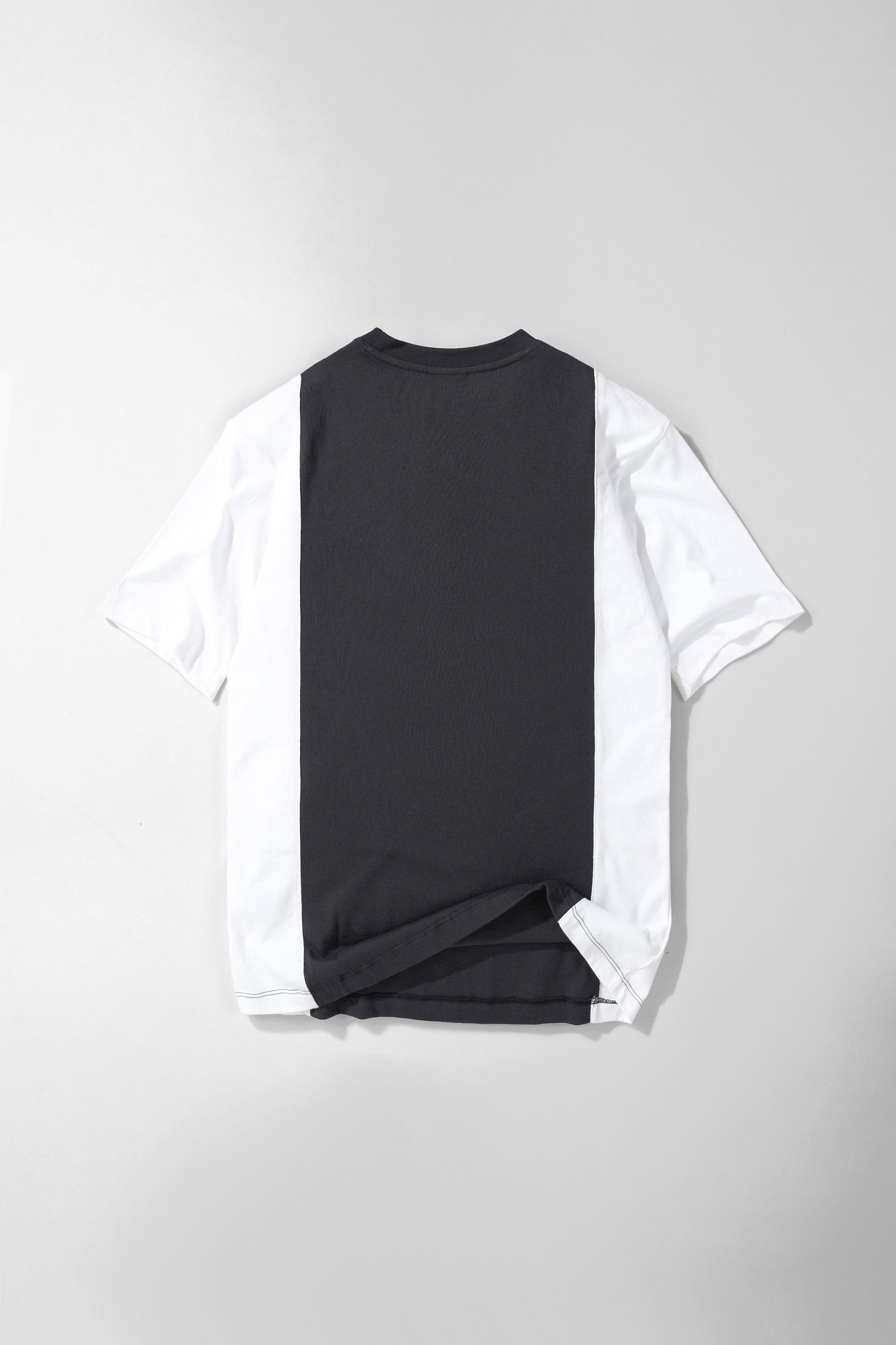 Colorblocked "BLESSINGS" Shadow Grey - White T-shirt