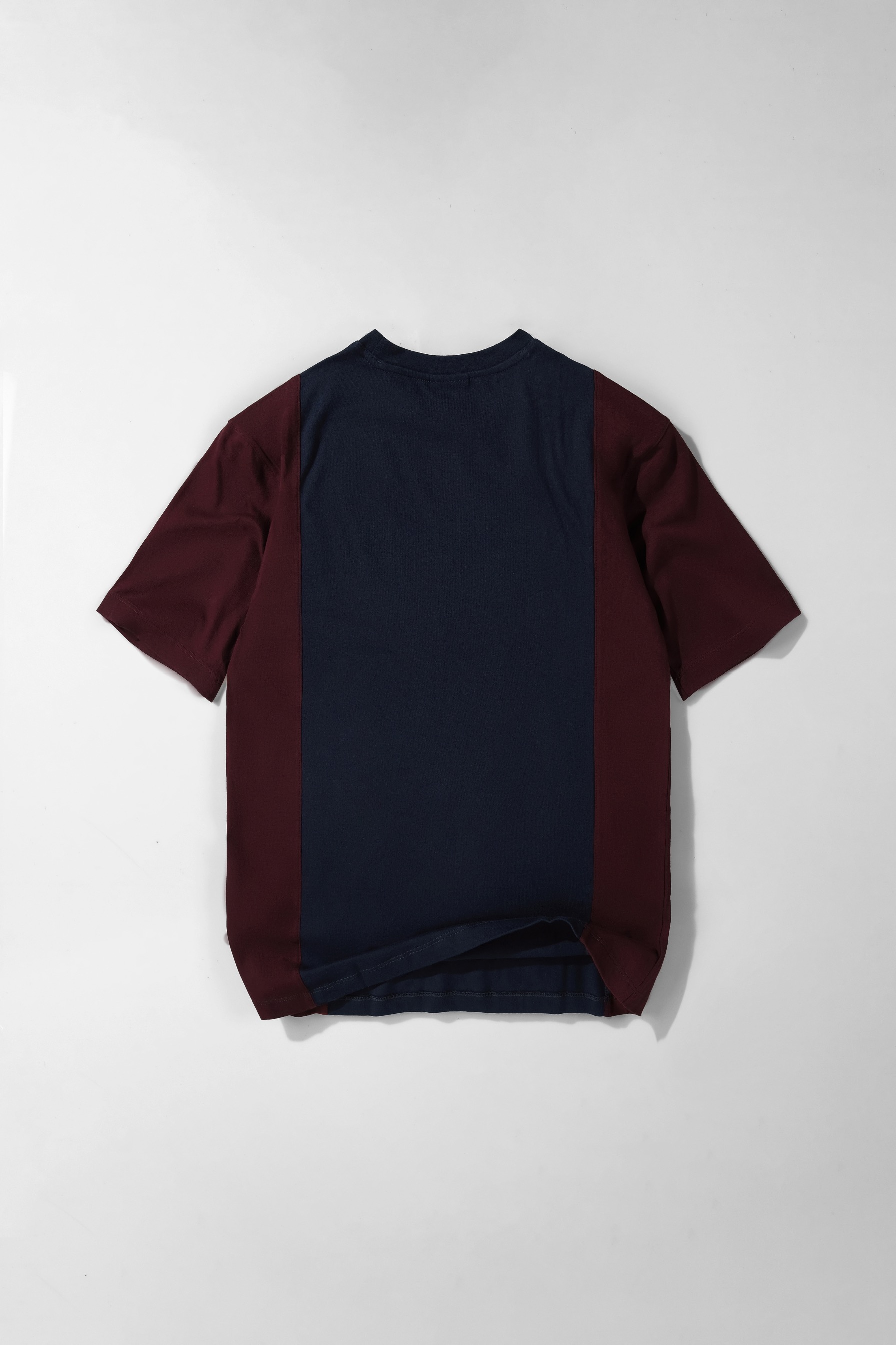 Colorblocked "DIAMONDS" Maroon - Navy T-shirt