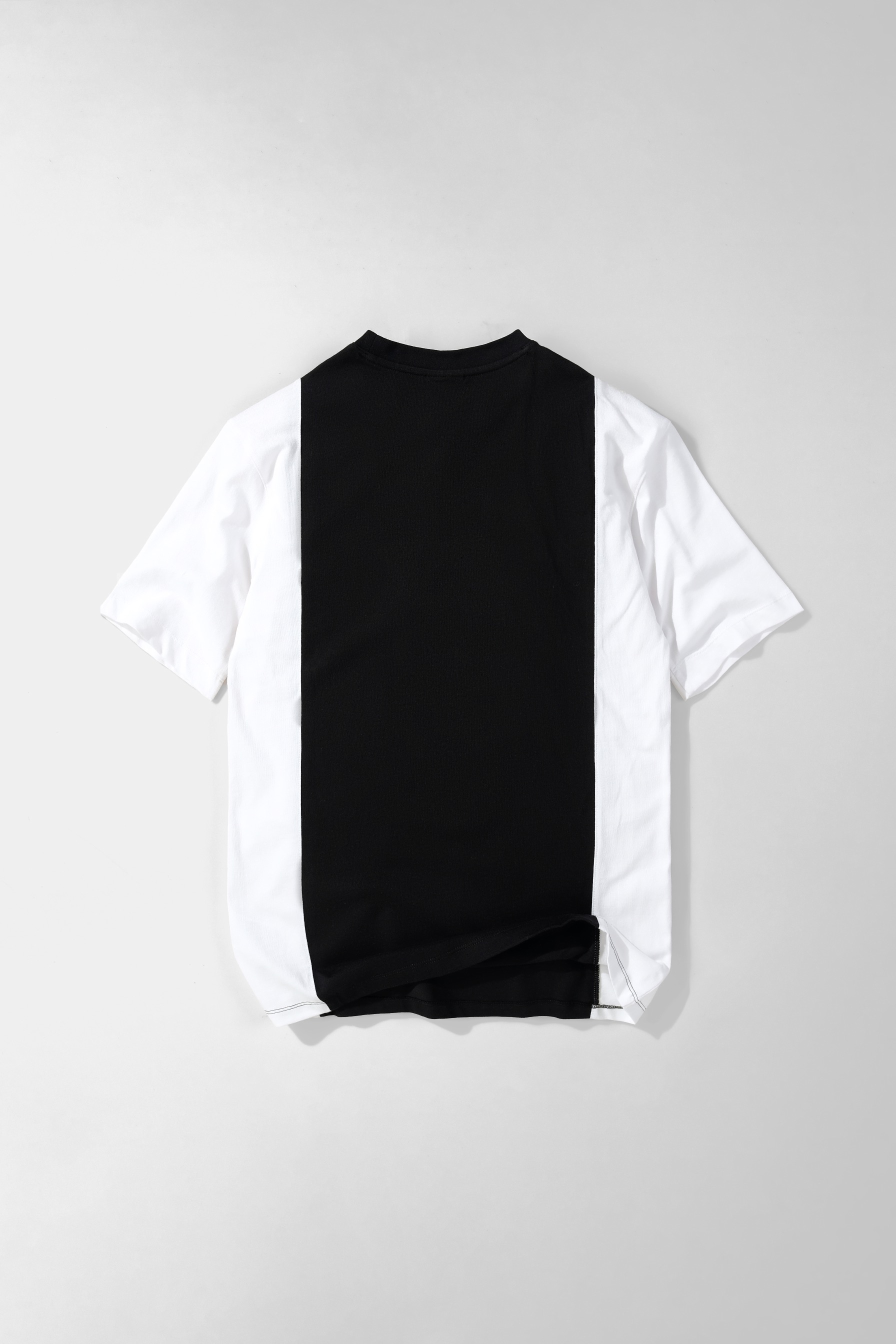 Colorblocked "ASPIRE" Obsidian Black - White T-shirt