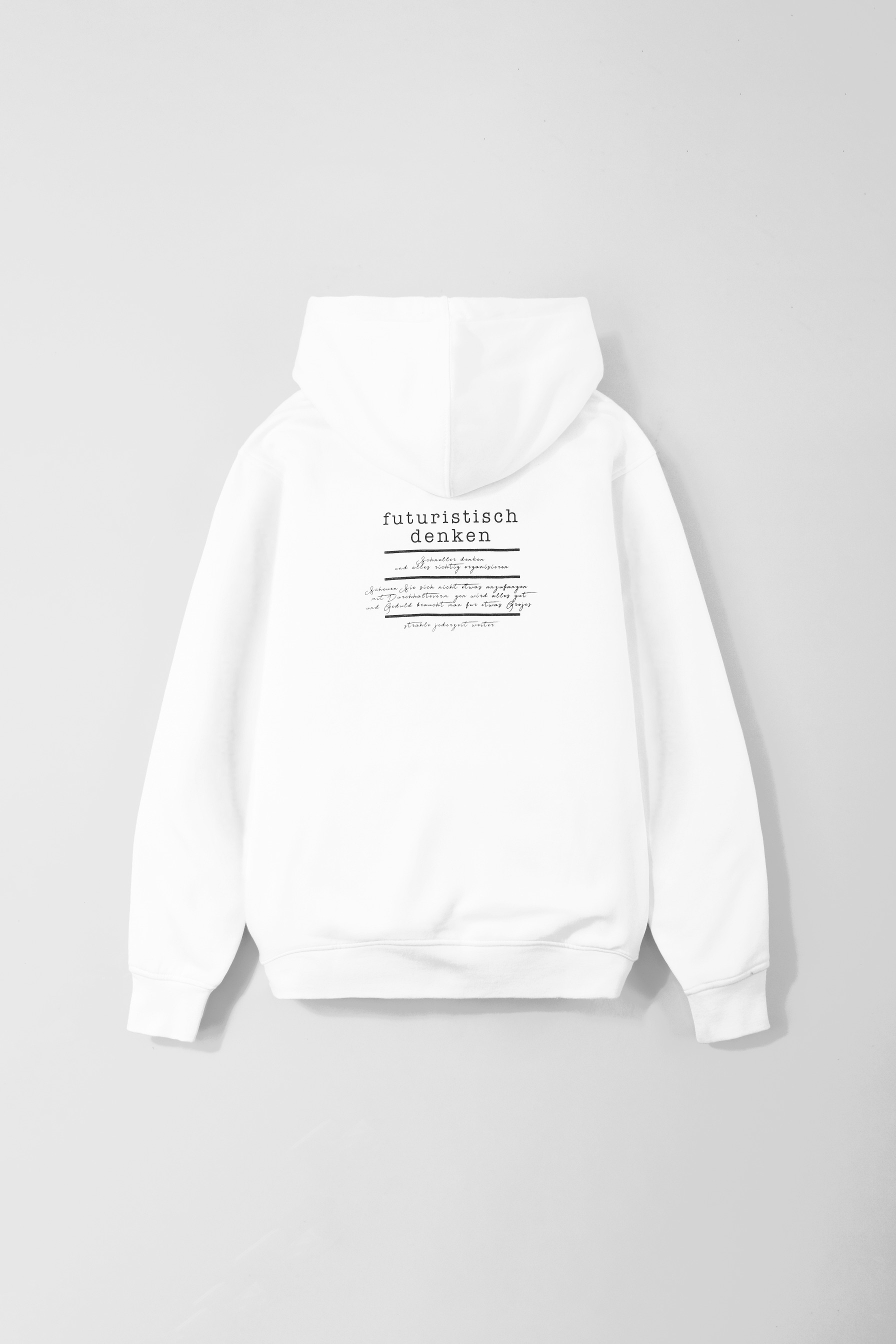 Futuristisch Pullover Hoodie White 