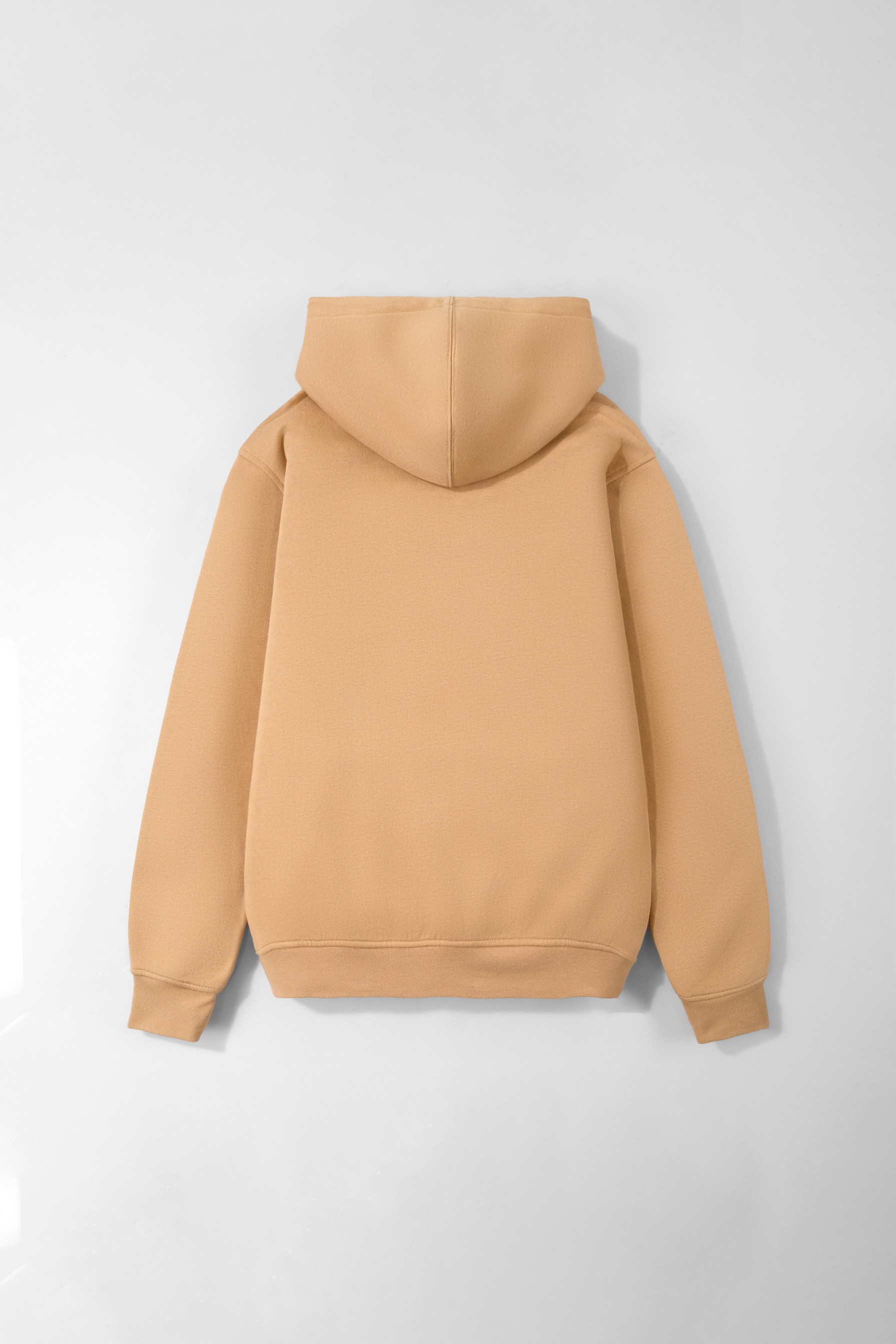 Solid Basic Pullover Hoodie Beige