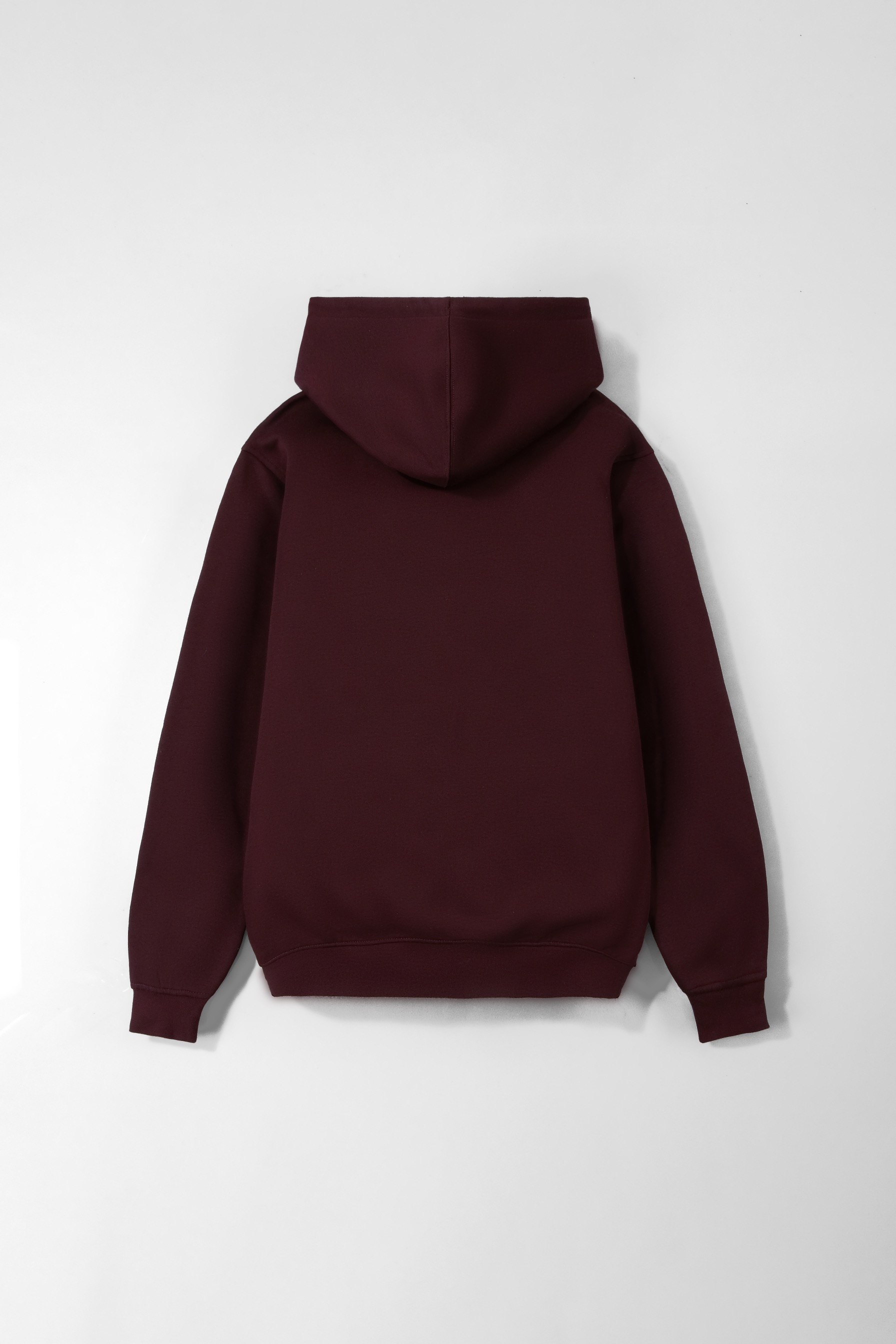 Solid Basic Pullover Hoodie Maroon