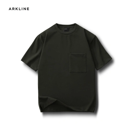 Image of Arkline Boxy Pocket Tee Olive