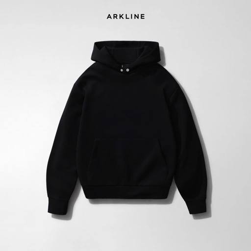 Image of Arkline Boxy Hoodie Obsidian Black