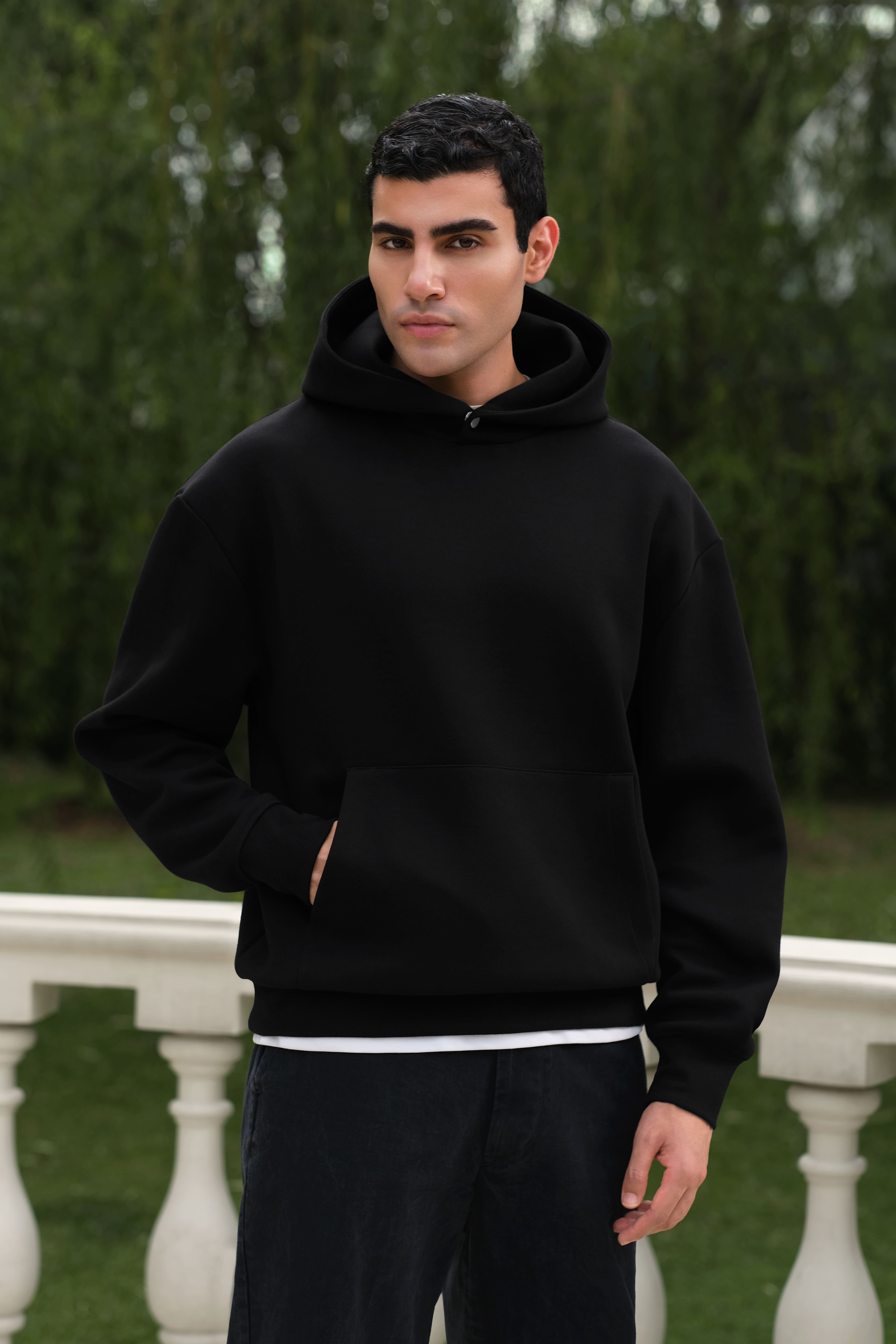 Arkline Sovereign Boxy Hoodie Obsidian Black