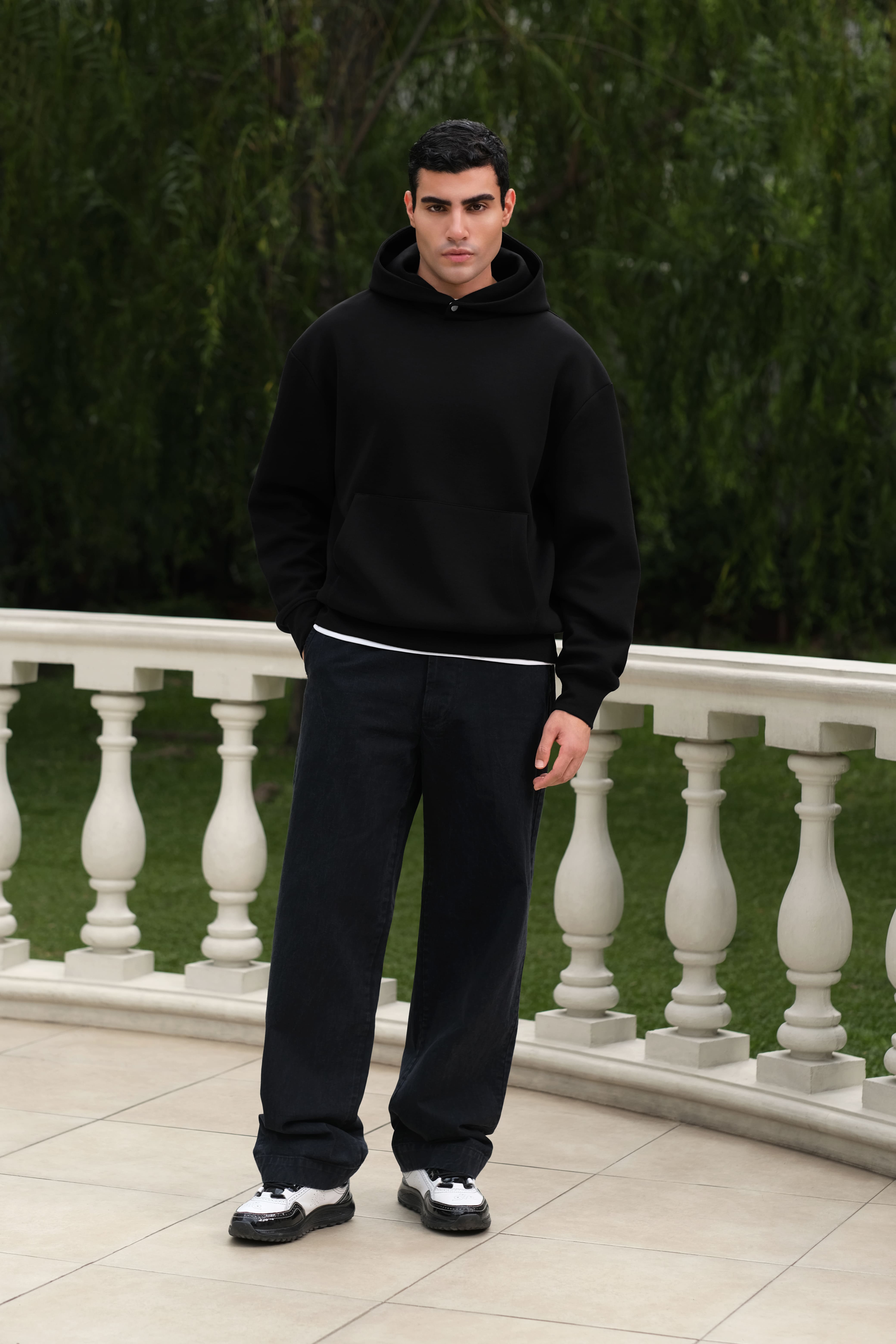 Arkline Sovereign Boxy Hoodie Obsidian Black