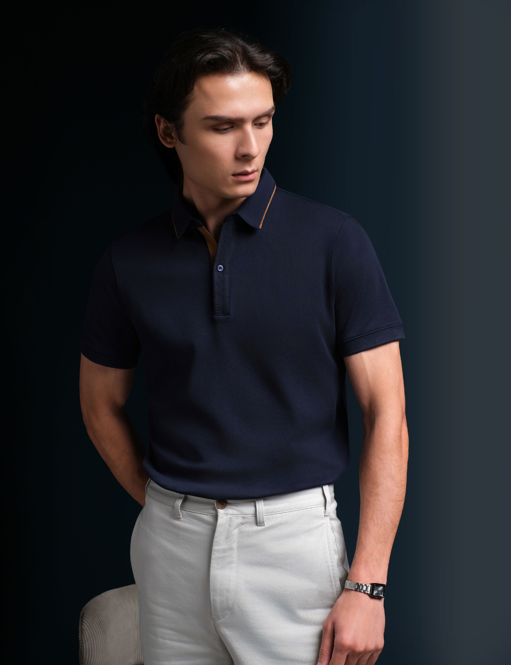 Arkline Gentle Polo Shirt Deep Navy