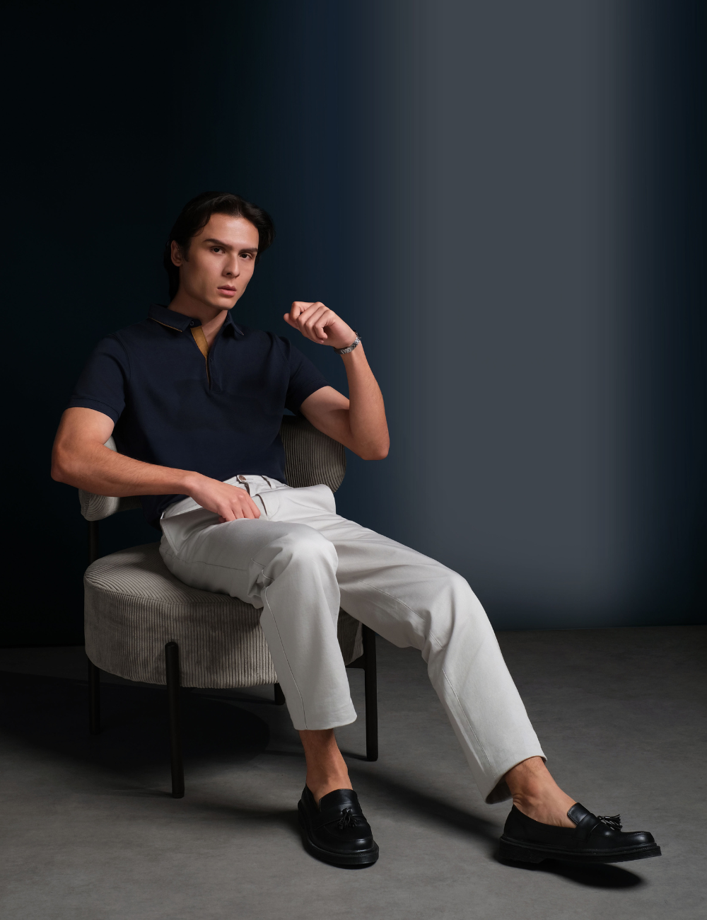 Arkline Gentle Polo Shirt Deep Navy