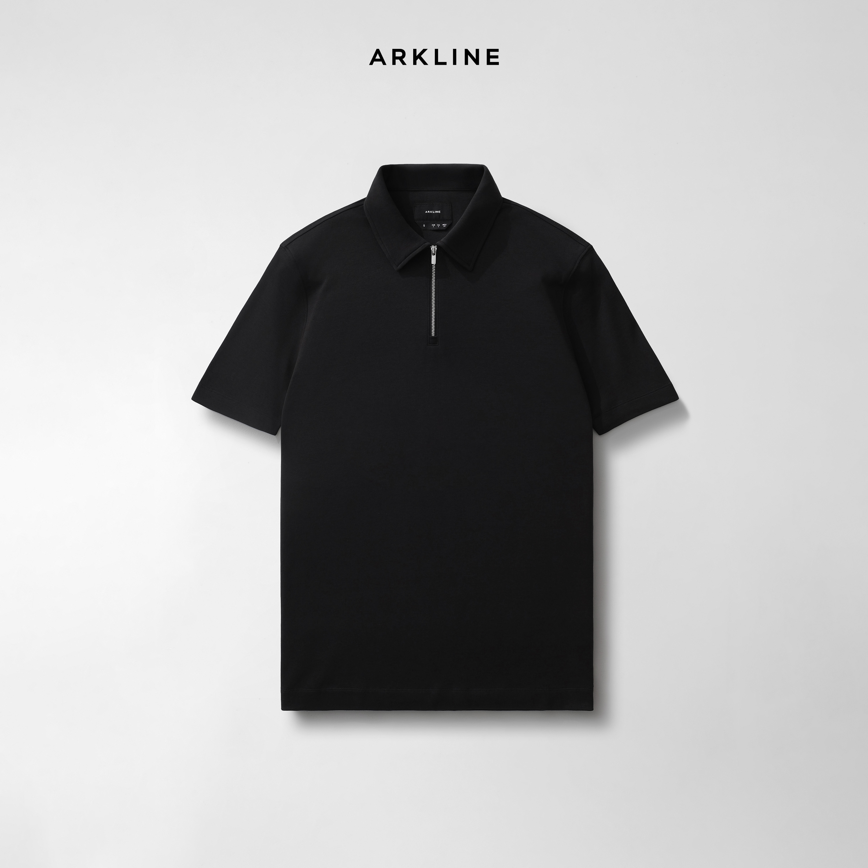 Arkline Cerniera Polo SS Shirt Rich Black