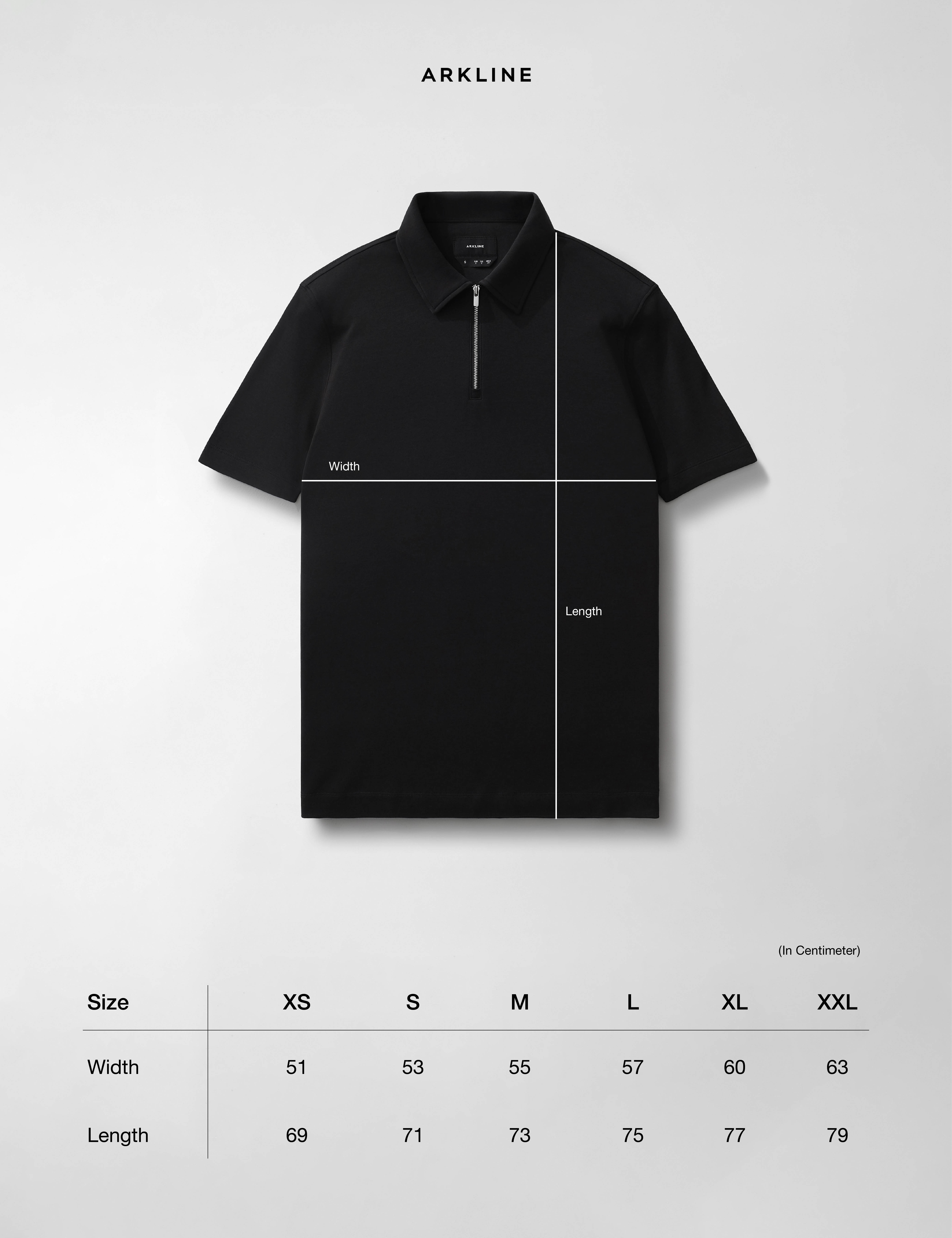 Arkline Cerniera Polo SS Shirt Rich Black