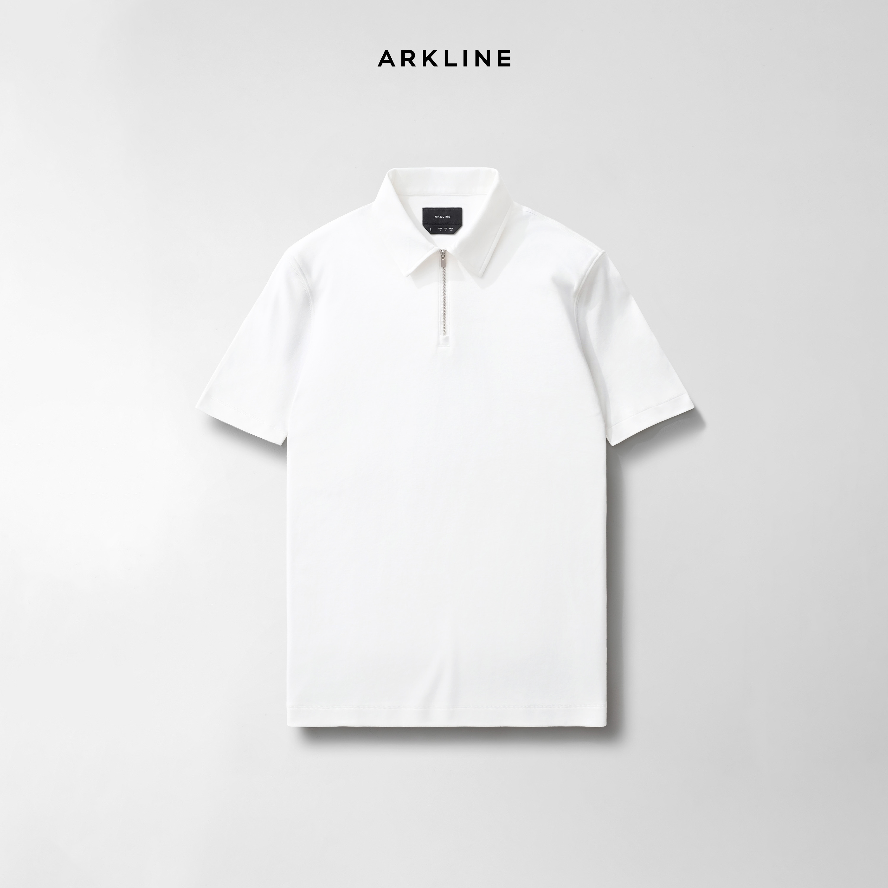 Arkline Cerniera Polo SS Shirt Off White
