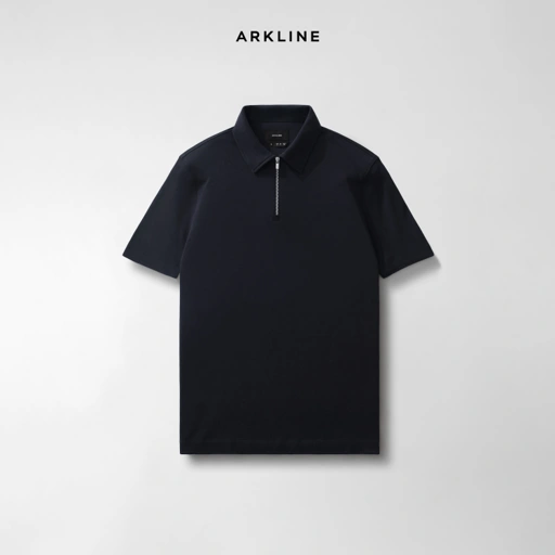 Image of Arkline Cerniera Polo SS Shirt Maastricht Navy