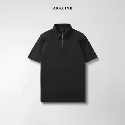 Image of Arkline Cerniera Polo SS Shirt Sophisto Grey