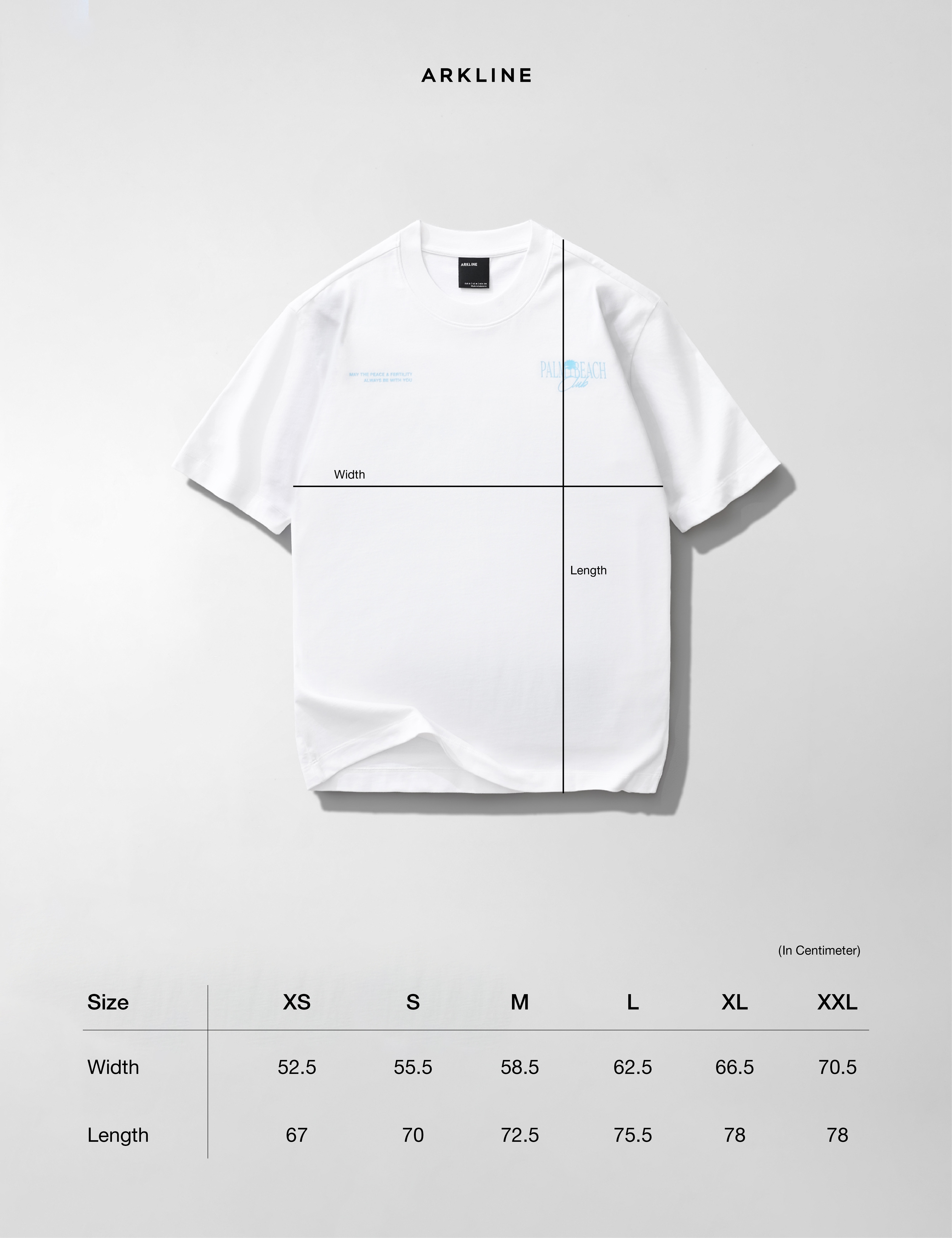 Arkline Palm Beach Oversize Tee Off White