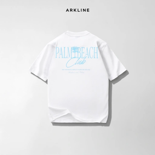 Image of Arkline Palm Beach Oversize Tee Off White