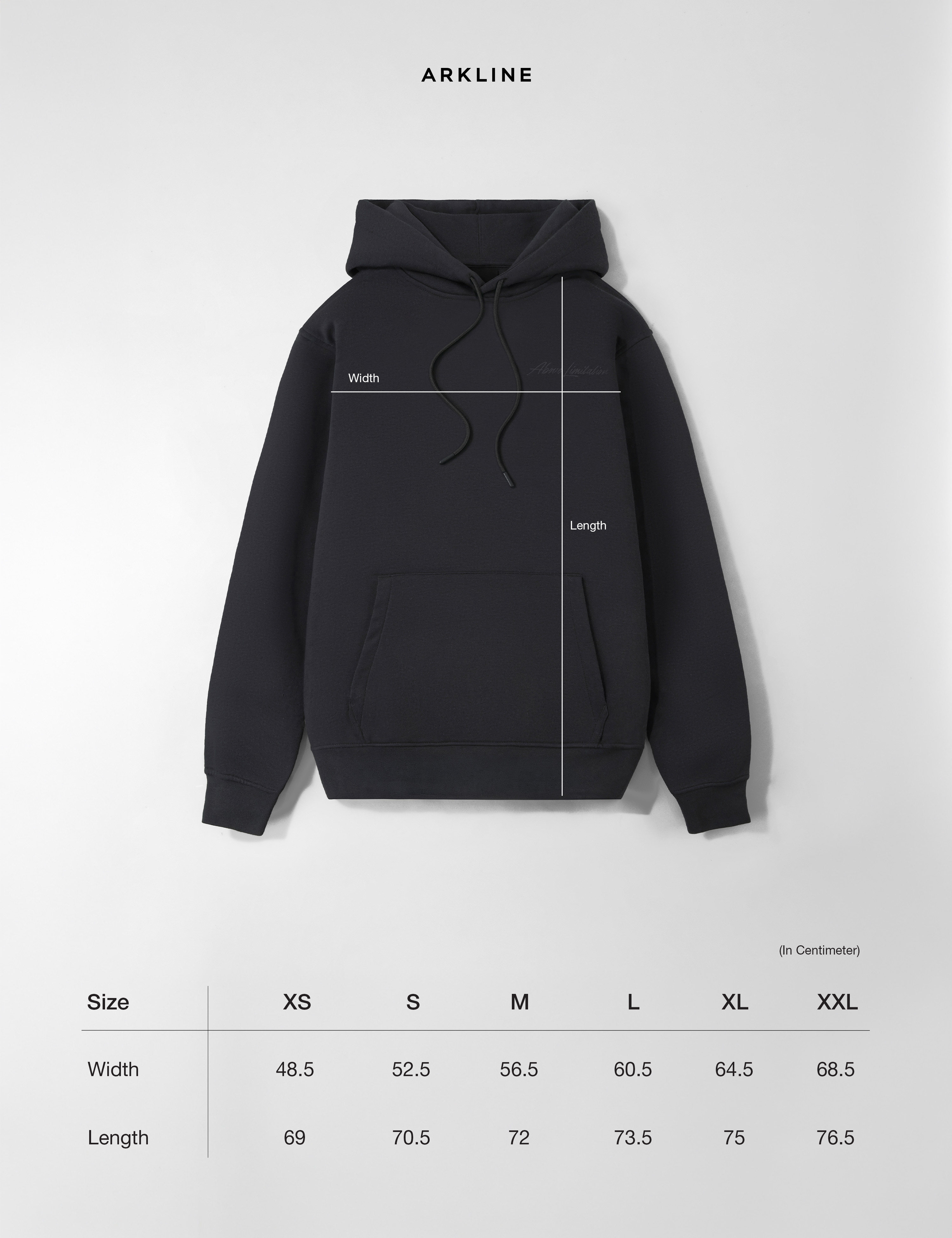 Arkline Above Pullover Hoodie Shadow Grey