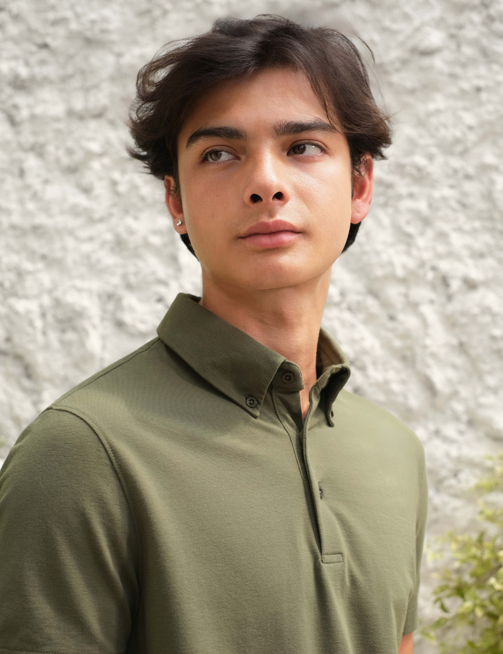 Arkline Hybrid Button Down Collar Polo Shirt Olive Forest