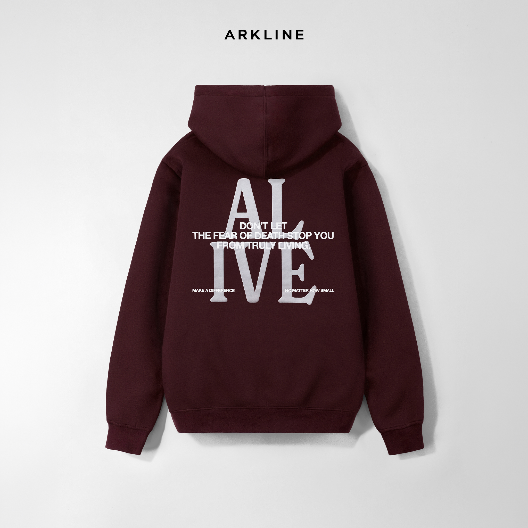 Arkline Alive Pullover Hoodie Maroon
