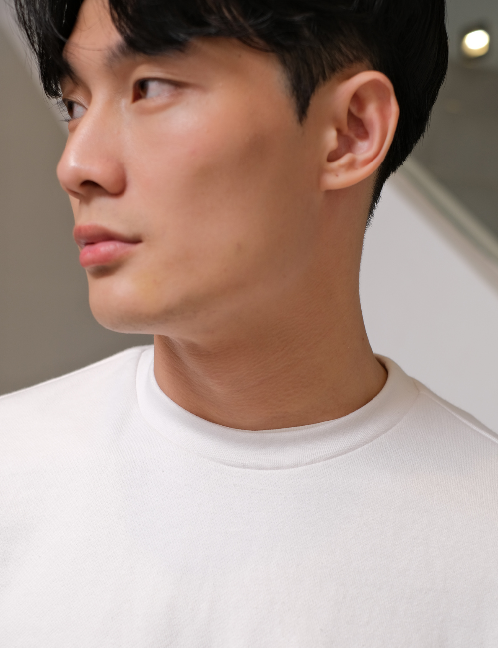 Base Solid Sweatshirt White