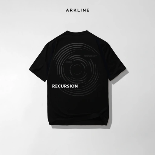 Image of Arkline Recursion T-shirt Obsidian Black