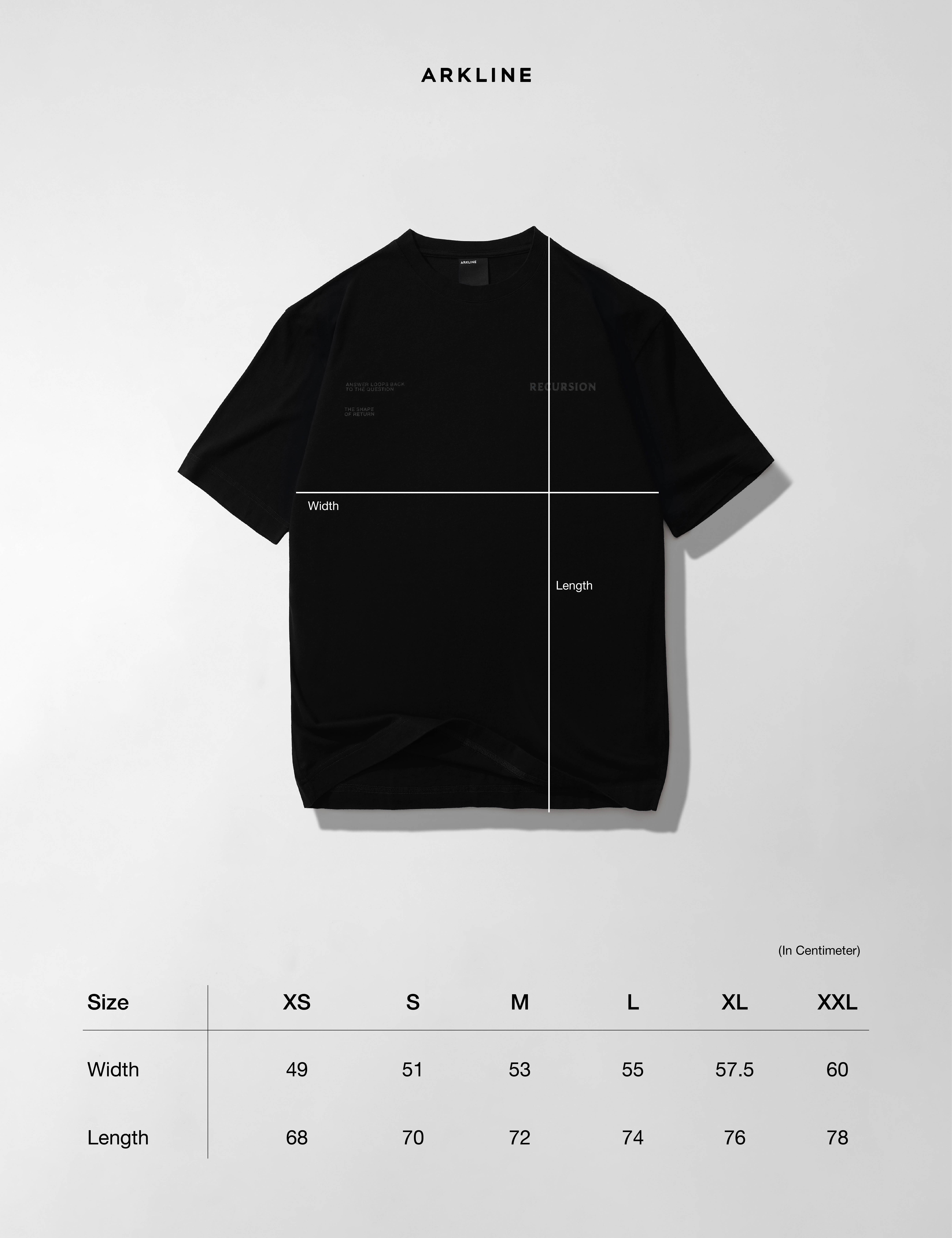 Arkline Recursion T-shirt Obsidian Black