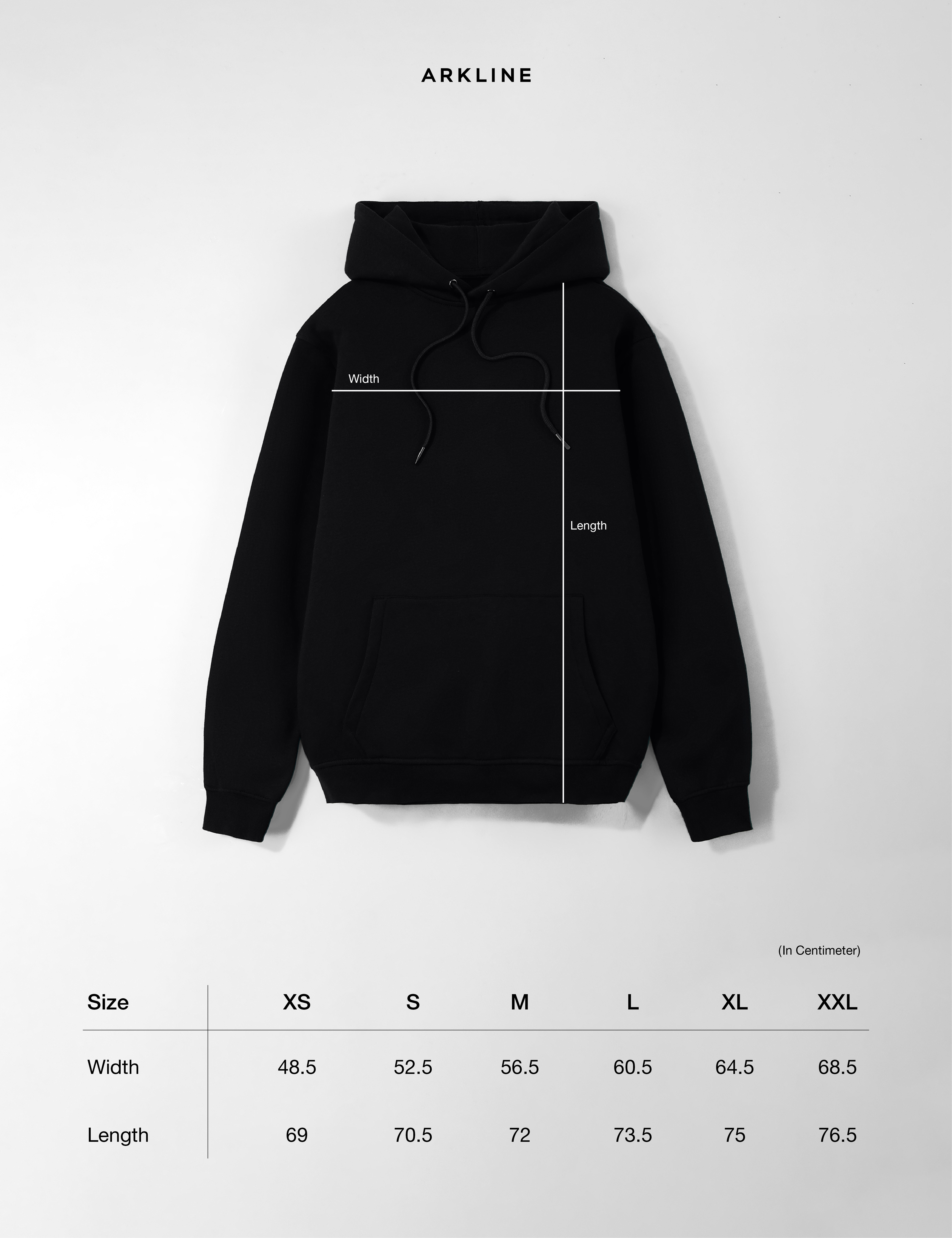Arkline Solid Basic Pullover Hoodie Black V2