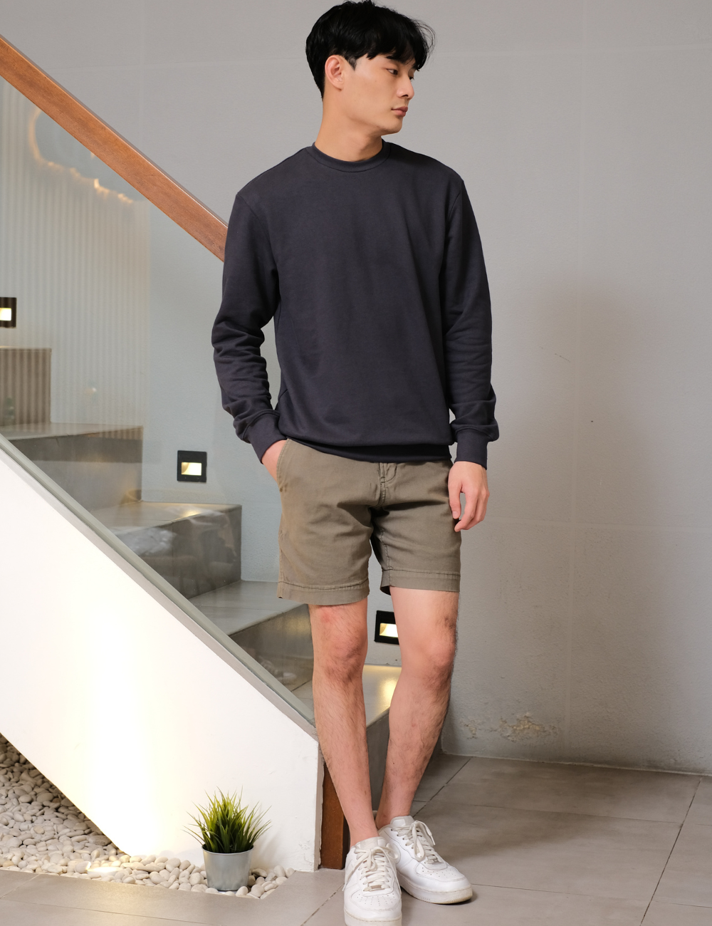 Base Solid Sweatshirt Dark Grey